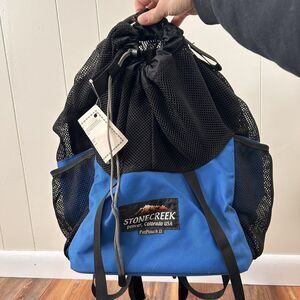 Stone Creek Denver Colorado USA PetPouch II Backpack Pet Carrier Blue Black NWT
